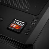 AMD FX Series Unlocked 1"x1" Chrome Effect Domed Case Badge / Sticker Logo