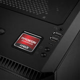 Gráficos AMD Radeon 1"x1" Insignia de caja abovedada con efecto cromado / Logotipo adhesivo