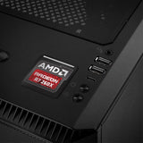 AMD Radeon R7 260X 1"x1" Insignia de caja abovedada con efecto cromado / Logotipo adhesivo