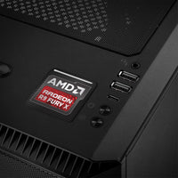 AMD Radeon R9 Fury X 1"x1" Chrome Effect Domed Case Badge / Sticker Logo