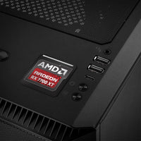 AMD Radeon RX 7700 XT 1"x1" Chrome Effect Domed Case Badge / Sticker Logo