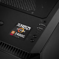AMD Ryzen 5 2400G RX Vega 1"x1" Insignia de caja abovedada con efecto cromado / Logotipo adhesivo