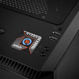 AMD Ryzen 5 7600X3D CPU 1"x1" Chrome Effect Domed Case Badge / Sticker Logo