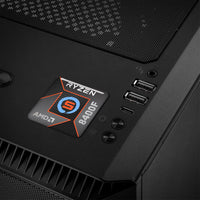 AMD Ryzen 5 8400F 1"x1" Chrome Effect Domed Case Badge / Sticker Logo
