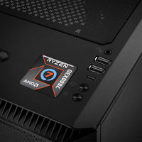 AMD Ryzen 7 7800X3D 1"x1" Insignia de caja abovedada con efecto cromado / Logotipo adhesivo