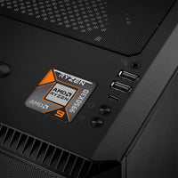 AMD Ryzen 9 9950X3D 1"x1" Chrome Effect Domed Case Badge / Sticker Logo