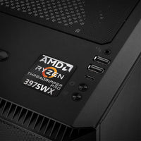 AMD Ryzen Threadripper Pro 3975WX 1"x1" Chrome Effect Domed Case Badge / Sticker Logo