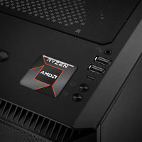 AMD Ryzen Zen 4 5.ª generación Insignia/logotipo adhesivo de caja abovedada con efecto cromado de 1"x1"