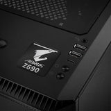 Aorus Z690 1x1 1"x1" Badge de boîtier bombé effet chromé / Logo autocollant