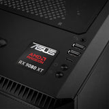 ASUS AMD Radeon RX 9080 XT 1"x1" Chrome Effect Domed Case Badge / Sticker Logo