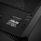 Asus GeForce GTX 1660 Ti 1"x1" Badge de boîtier bombé effet chrome / Logo autocollant