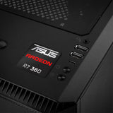 Asus Radeon R7 360 1"x1" Badge de boîtier bombé effet chromé / Logo autocollant