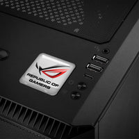 Asus Republic of Gamers ROG 1"x1" Badge de boîtier bombé effet chromé / Logo autocollant
