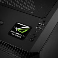 Asus Republic of Gamers ROG Vert 1"x1" Badge de boîtier bombé effet chromé / Logo autocollant