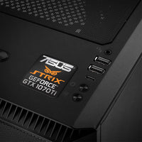 Asus Strix GeForce GTX 1070 Ti 1"x1" Badge de boîtier bombé effet chrome / Logo autocollant