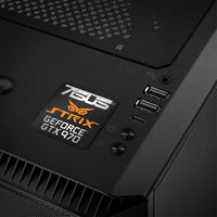 Asus Strix GeForce GTX 970 1"x1" Chrome Effect Domed Case Badge / Sticker Logo