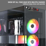 AMD Ryzen 7 8700F 1"x1" Chrome Effect Domed Case Badge / Sticker Logo