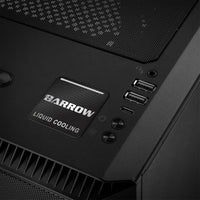 Barrow Liquid Cooling 1"x1" Chrome Effect Domed Case Badge / Sticker Logo