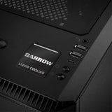 Barrow Liquid Cooling 1"x1" Chrome Effect Domed Case Badge / Sticker Logo