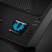 BitFenix ​​Bleu 1"x1" Chrome Effet Dôme Case Badge / Autocollant Logo