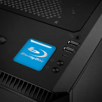 Blu-ray Disc Bleu 1"x1" Effet Chrome Dôme Boîtier Badge / Autocollant Logo