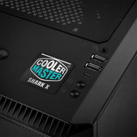 Cooler Master Shark X PC Case 1"x1" Chrome Effect Domed Case Badge / Sticker Logo