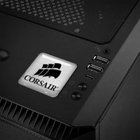 Corsair 1"x1" Chrome Effect Domed Case Badge / Sticker Logo