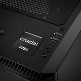 Crucial DDR5 RAM 1"x1" Chrome Effect Domed Case Badge / Sticker Logo
