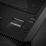 Crucial New Logo  1"x1" Chrome Effect Domed Case Badge / Sticker Logo
