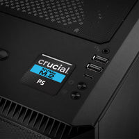 Crucial P5 SSD 1"x1" Chrome Effect Domed Case Badge / Sticker Logo