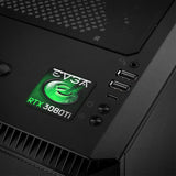 EVGA GeForce RTX 3080 Ti 1"x1" Insignia de caja abovedada con efecto cromado / Logotipo adhesivo