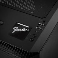 Fender 1"x1" Chrome Effect Domed Case Badge / Sticker Logo