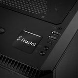 Fractal Design New 1"x1" Chrome Effect Domed Case Badge / Sticker Logo