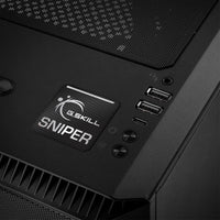 G.Skill Sniper RAM 1"x1" Chrome Effect Domed Case Badge / Sticker Logo