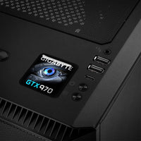 Gigabyte GeForce GTX 970 1"x1" Badge de boîtier bombé effet chromé / Logo autocollant