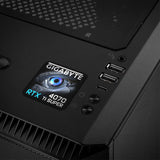 Gigabyte GeForce RTX 4070 Ti SUPER 1"x1" Chrome Effect Domed Case Badge / Sticker Logo