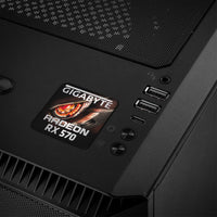 Gigabyte Radeon RX 570 1"x1" Badge de boîtier bombé effet chromé / Logo autocollant