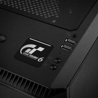 Gran Turismo 6 GT6 Black Video Gaming 1"x1" Chrome Effect Domed Case Badge / Sticker Logo