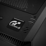 Gran Turismo 6 GT6 Black Video Gaming 1"x1" Chrome Effect Domed Case Badge / Sticker Logo