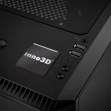 Inno3D 1"x1" Chrome Effect Domed Case Badge / Sticker Logo