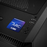 Intel Arc A380 1"x1" Chrome Effect Domed Case Badge / Sticker Logo