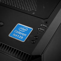 Intel Celeron N4120 1"x1" Chrome Effect Domed Case Badge / Sticker Logo