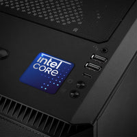 Intel Core 1"x1" Chrome Effect Domed Case Badge / Sticker Logo