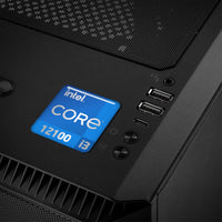 Intel Core I3 12100 1"x1" Chrome Effect Domed Case Badge / Sticker Logo