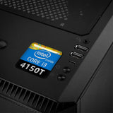 Insignia/logotipo adhesivo de carcasa abovedada con efecto cromado Intel Core i3 4150T de 1"x1"