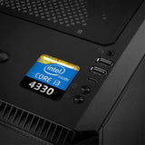 Intel Core i3 4330 1"x1" Badge de boîtier bombé effet chromé / Logo autocollant