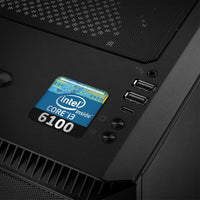 Intel Core i3 6100 1"x1" Badge de boîtier bombé effet chromé / Logo autocollant