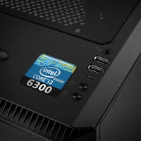 Intel Core i3 6300 1"x1" Badge de boîtier bombé effet chromé / Logo autocollant