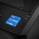 Intel Core i5 12400T 1"x1" Insignia de caja abovedada con efecto cromado / Logotipo adhesivo