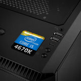 Intel Core i5 4670K 1"x1" Insignia de caja abovedada con efecto cromado / Logotipo adhesivo